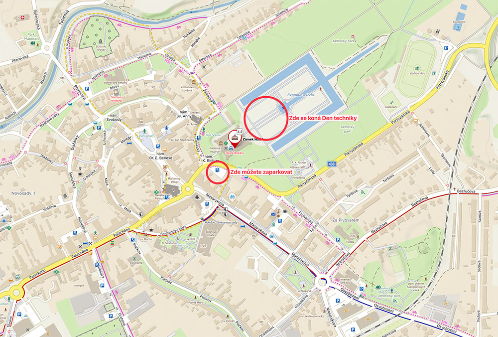 Mapka parkování