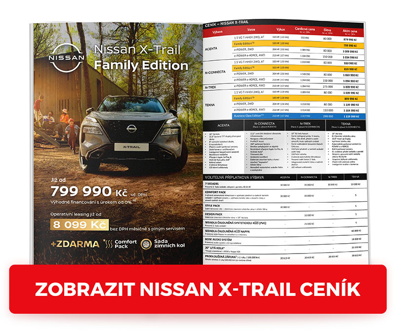 Nissan X-Trail 2026 ceník